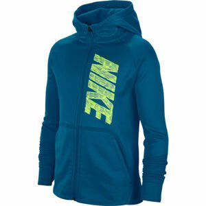 Nike THERMA GFX FZ HOODIE B Chlapčenská mikina, tyrkysová, veľkosť XL