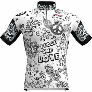 Rosti PACE AND LOVE Pánsky cyklistický dres, biela, veľkosť XXXL