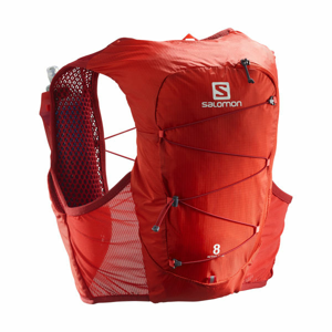 Salomon ACTIVE SKIN 8 SET RED Bežecká vesta, červená, veľkosť M