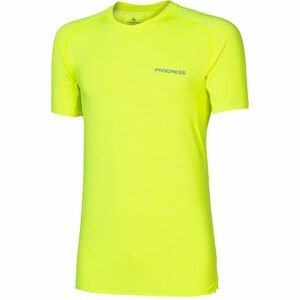 Progress ARROW MAN Pánske bežecké tričko, reflexný neón,sivá, veľkosť