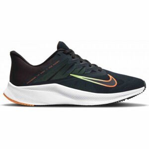 Nike QUEST 3 Pánska bežecká obuv, čierna,reflexný neón,biela, veľkosť 44