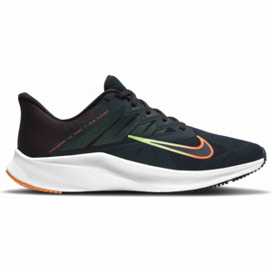 Nike QUEST 3 Pánska bežecká obuv, čierna,reflexný neón,biela, veľkosť 47