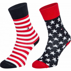 Tommy Hilfiger KIDS SOCK 2P STARS AND STRIPES Detské ponožky, tmavo modrá, veľkosť 35-38