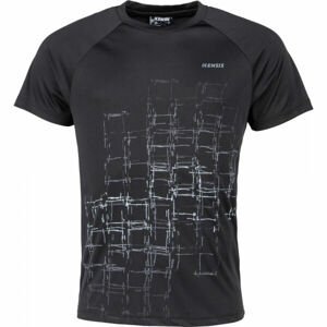 Kensis CARLTON SNR Pánske tričko, čierna,sivá, veľkosť
