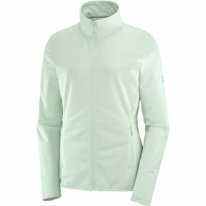 Salomon OUTRACK FULL ZIP MIDLAYER W Dámska mikina, svetlo zelená, veľkosť M