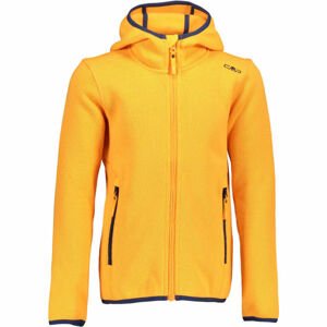 CMP KID G FIX HOOD JACKET oranžová 128 - Dievčenská mikina