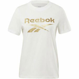 Reebok UDENTITY BL TEE Dámske tričko, biela,zlatá, veľkosť