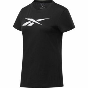 Reebok TRAINING ESSENTIALS VECTOR GRAPHIC TEE Dámske tričko, čierna,biela, veľkosť