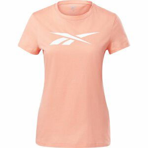 Reebok TRAINING ESSENTIALS VECTOR GRAPHIC TEE Dámske tričko, lososová,biela, veľkosť