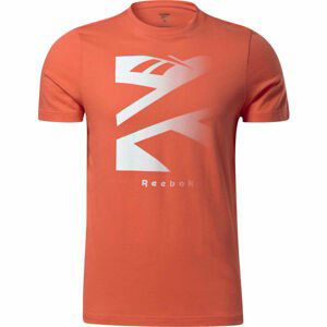 Reebok VECTOR FADE SHORT SLEEVE TEE Pánske tričko, červená,biela, veľkosť