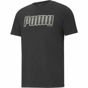 Puma ATHLETICS TEE BIG LOGO Pánske tričko, čierna,biela, veľkosť