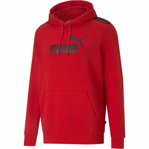 Puma AMPLIFIED HOODIE TR Pánska mikina, červená,čierna, veľkosť