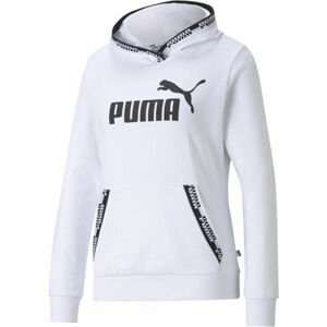 Puma AMPLIFIED HOODIE TR biela S - Dámska mikina