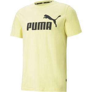 Puma ESS LOGO TEE YEL Pánske tričko, žltá,čierna, veľkosť
