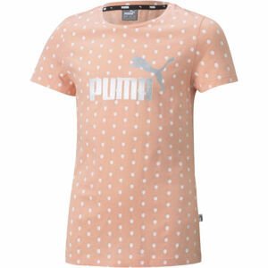 Puma ESS + DOTTED TEE G Dievčenské tričko, ružová,biela,strieborná, veľkosť