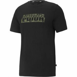 Puma CORE CAMO GRAPHIC TEE Pánske tričko, čierna, veľkosť XL