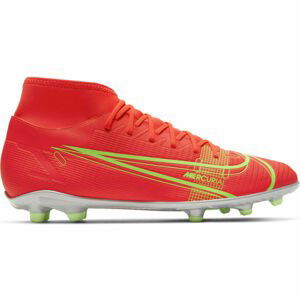 Nike MERCURIAL SUPERFLY 8 CLUB MG Pánske kopačky, červená,reflexný neón,biela, veľkosť 45.5