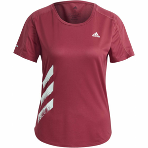 adidas RUN IT TEE 3S W Dámske športové tričko, ružová,biela, veľkosť