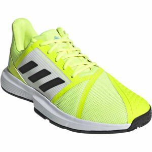 adidas COURTJAM BOUNCE M Pánska tenisová obuv, reflexný neón, veľkosť 44
