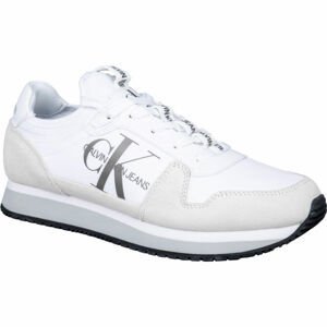 Calvin Klein RUNNER SOCK LACEUP NY-LTH Pánska voľnočasová obuv, biela, veľkosť 42