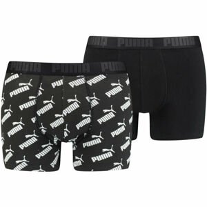 Puma MEN AOP BOXER 2P Pánske boxerky, čierna, veľkosť M