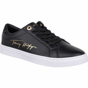 Tommy Hilfiger SIGNATURE CUPSOLE SNEAKER Dámska obuv na voľný čas, čierna, veľkosť 36