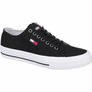 Tommy Hilfiger LONG LACE UP VULC Pánska voľnočasová obuv, čierna, veľkosť 41