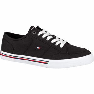 Tommy Hilfiger CORE CORPORATE TEXTILE SNEAKER Pánske tenisky, čierna, veľkosť 44