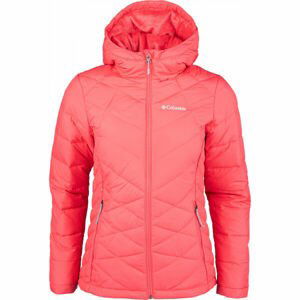 Columbia HEAVENLY HOODED JACKET Dámska zimná bunda, ružová, veľkosť XS