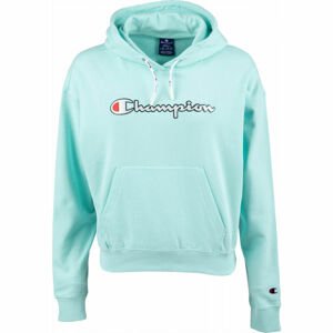 Champion HOODED SWEATSHIRT Dámska mikina, tyrkysová,biela, veľkosť