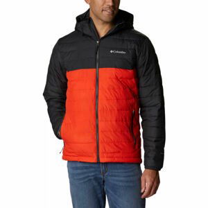 Columbia POWDER LITE HOODED JACKET Pánska bunda, červená, veľkosť M