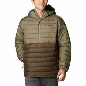 Columbia POWDER LITE ANORAK Pánska bunda, hnedá, veľkosť M