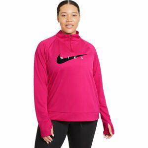 Nike SWOOSH RUN HZ MIDLAYER W Dámska bežecká mikina, ružová, veľkosť M