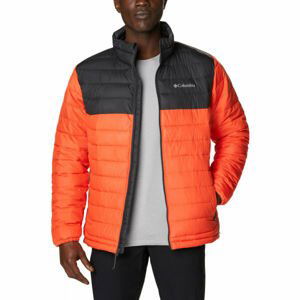 Columbia POWDER LITE JACKET Pánska zimná bunda, oranžová, veľkosť L