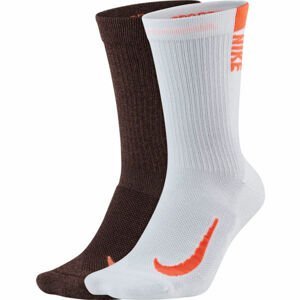 Nike MULTIPLIER MIX Unisex ponožky, biela,čierna,oranžová, veľkosť