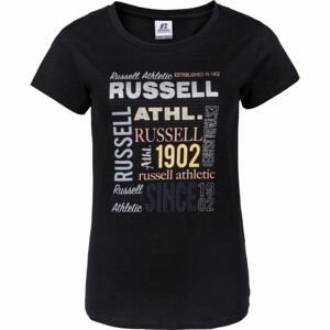 Russell Athletic RUSSELL MIX S/S TEE Dámske tričko, čierna,mix, veľkosť