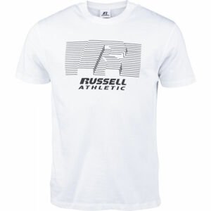 Russell Athletic STRIPED S/S TEE Pánske tričko, biela,čierna,sivá, veľkosť