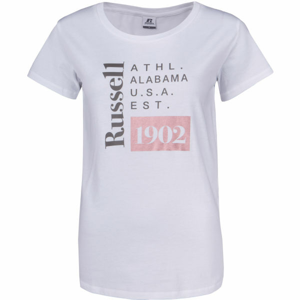 Russell Athletic S/S CREWNECK TEE Dámske tričko, biela,tmavo sivá,ružová, veľkosť