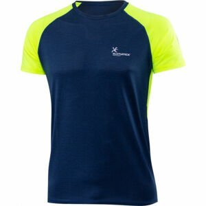 Klimatex ATID Pánske bežecké tričko, tmavo modrá,sivá,žltá, veľkosť