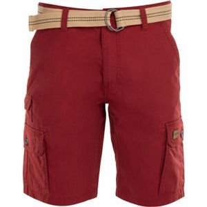 ALPINE PRO ARDEH Pánske šortky, červená,béžová, veľkosť