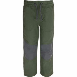 ALPINE PRO DEEPAKO Chlapčenské outdoorové nohavice, kaki,tmavo sivá, veľkosť