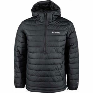 Columbia POWDER LITE ANORAK Pánska bunda, čierna, veľkosť L