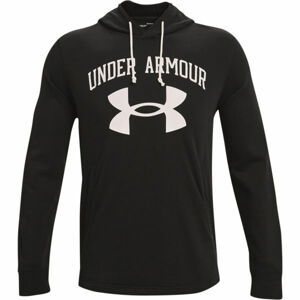 Under Armour RIVAL TERRY BIG LOGO HD Pánska mikina, čierna, veľkosť L