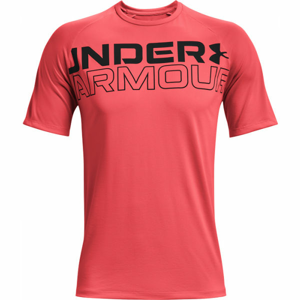 Under Armour TECH 2.0 WORDMARK SS Pánske tričko, červená,čierna, veľkosť