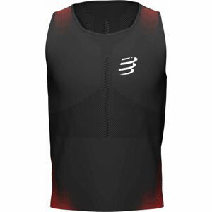 Compressport PRO RACING SINGLET M Pánske bežecké tielko, čierna, veľkosť