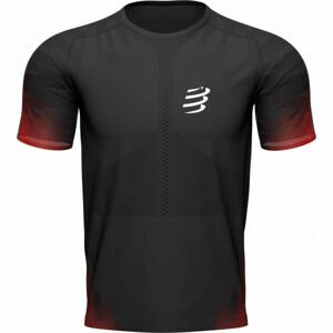 Compressport RACING SS TSHIRT M Pánske bežecké tričko, čierna, veľkosť