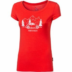 Progress LIBERTA BEETLE Dámske bambusové tričko s potlačou, červená, veľkosť L