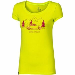 PROGRESS LIBERTA BEETLE Dámske bambusové tričko s potlačou, žltá, veľkosť S