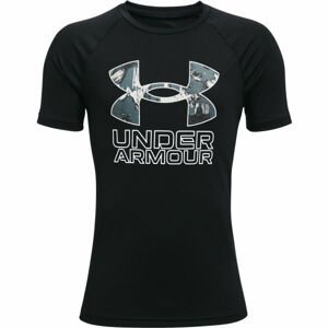 Under Armour TECH HYBRID PRT FILL Chlapčenské tričko, čierna, veľkosť L