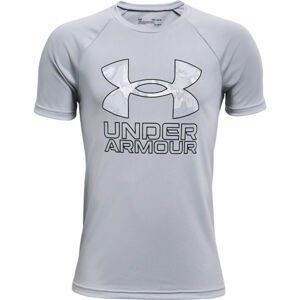 Under Armour TECH HYBRID PRT FILL Chlapčenské tričko, sivá, veľkosť S